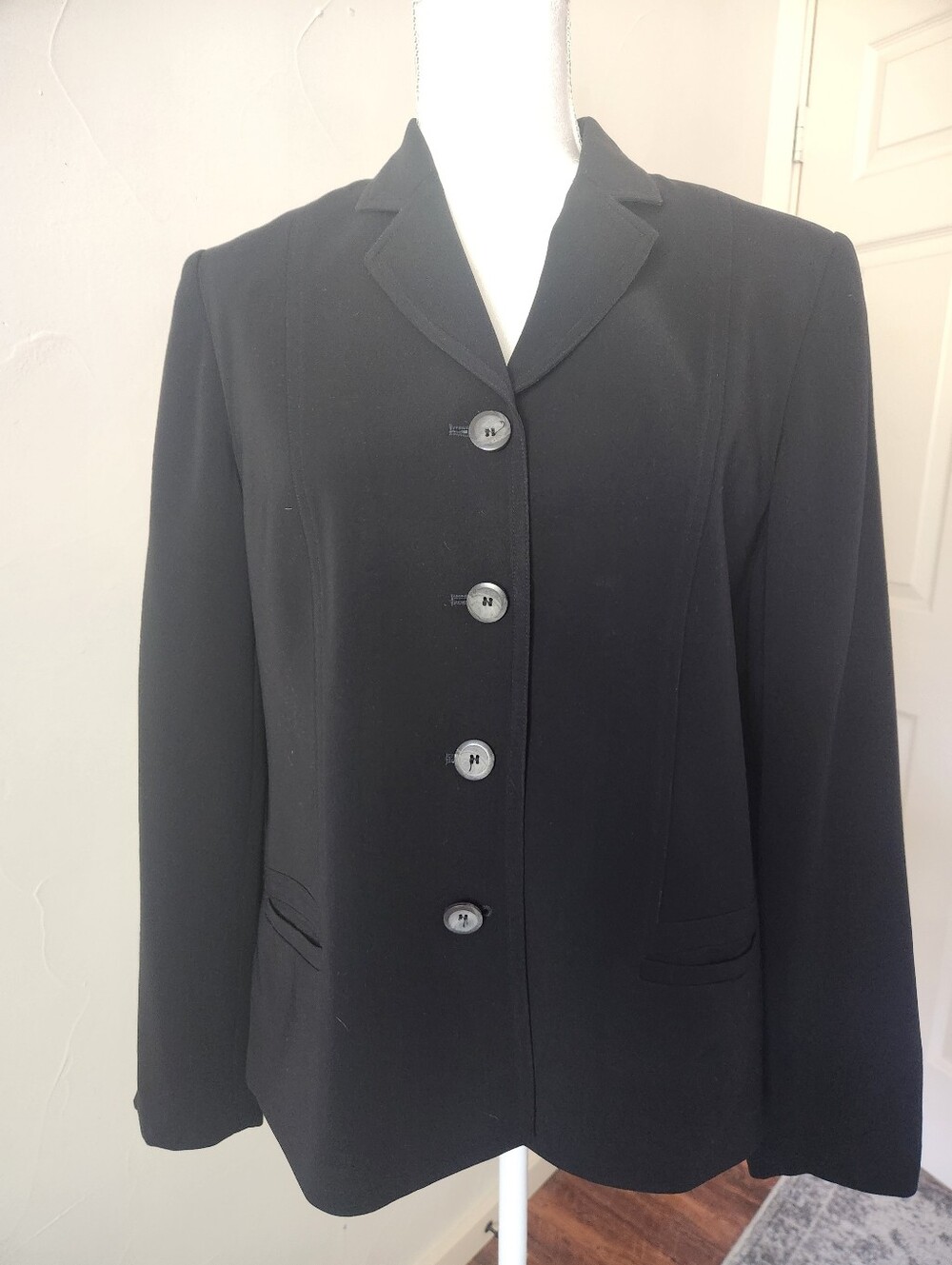 Jones New York Womens Lined Black Suit Jacket